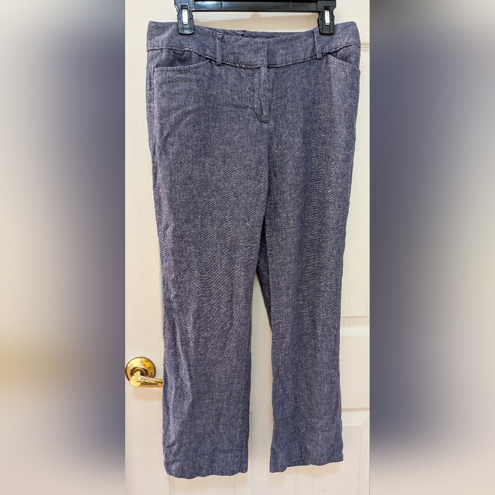 Ann Taylor Loft Curvy Petite Cambray Linen Pants
